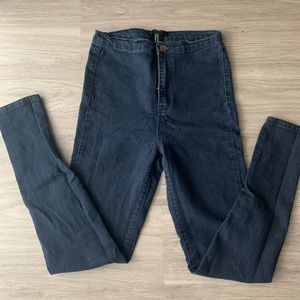 High waisted skinny jeans